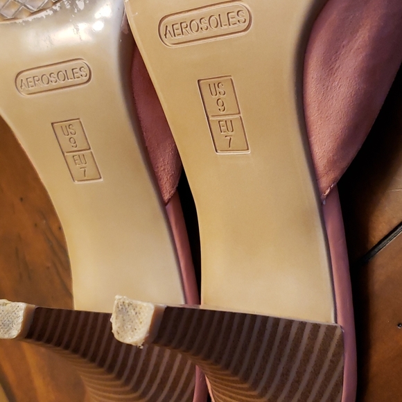 Aerosoles Suede Heels Mules Sz-9 - Picture 7 of 8